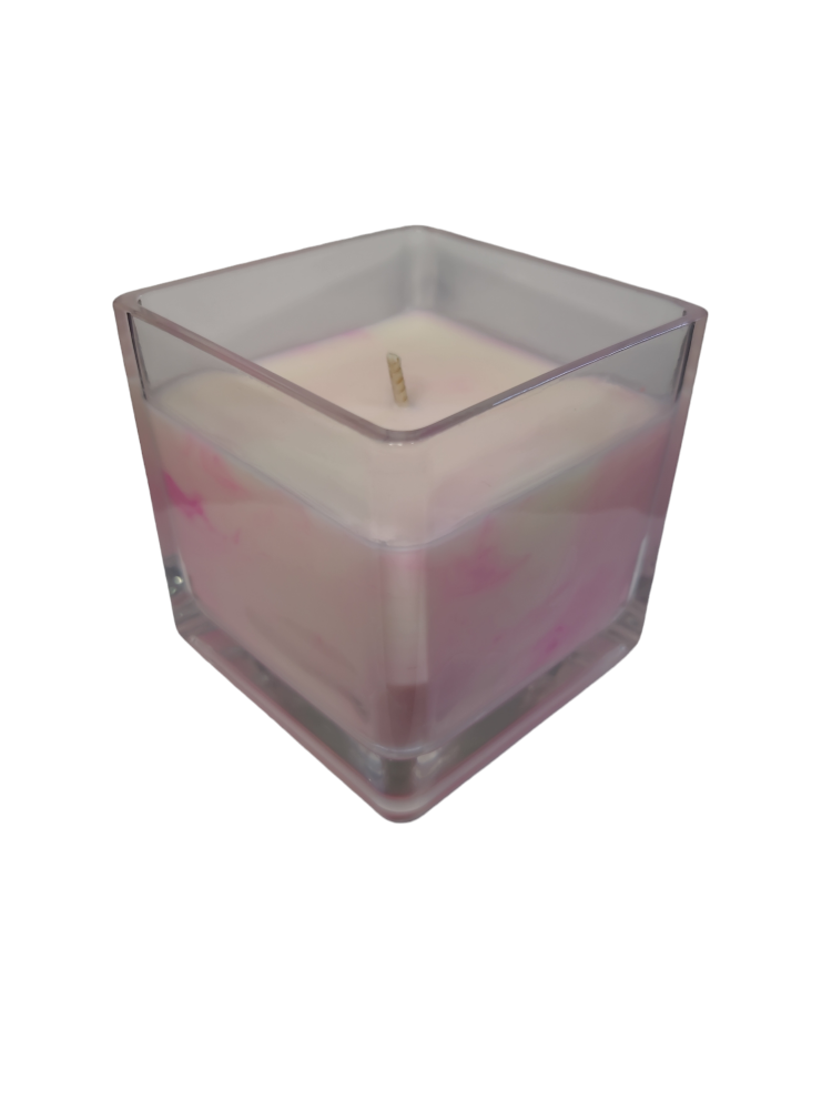 Lumânare Parfumată din Ceară de Soia, Efect Marble, handmade, Velvet rose & Oud, 220g [3]