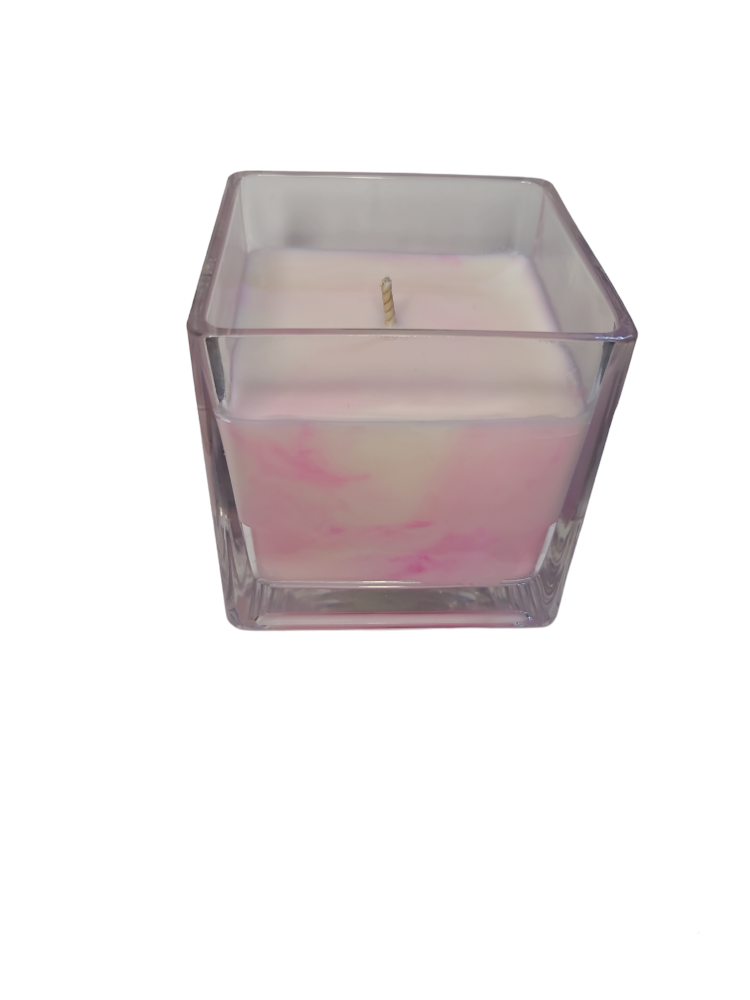 Lumânare Parfumată din Ceară de Soia, Efect Marble, handmade, Velvet rose & Oud, 220g [2]