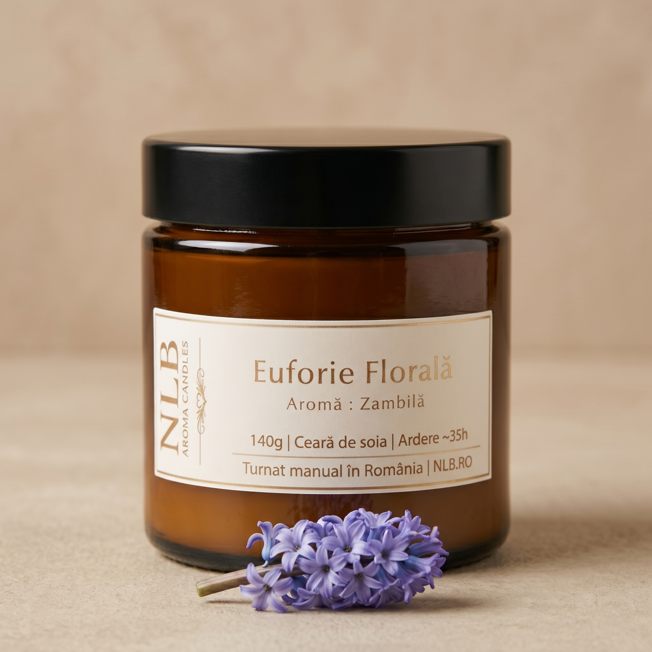 Lumânare Parfumată din Ceară de Soia "Euforie Florală" - Zambilă, 50g [4]