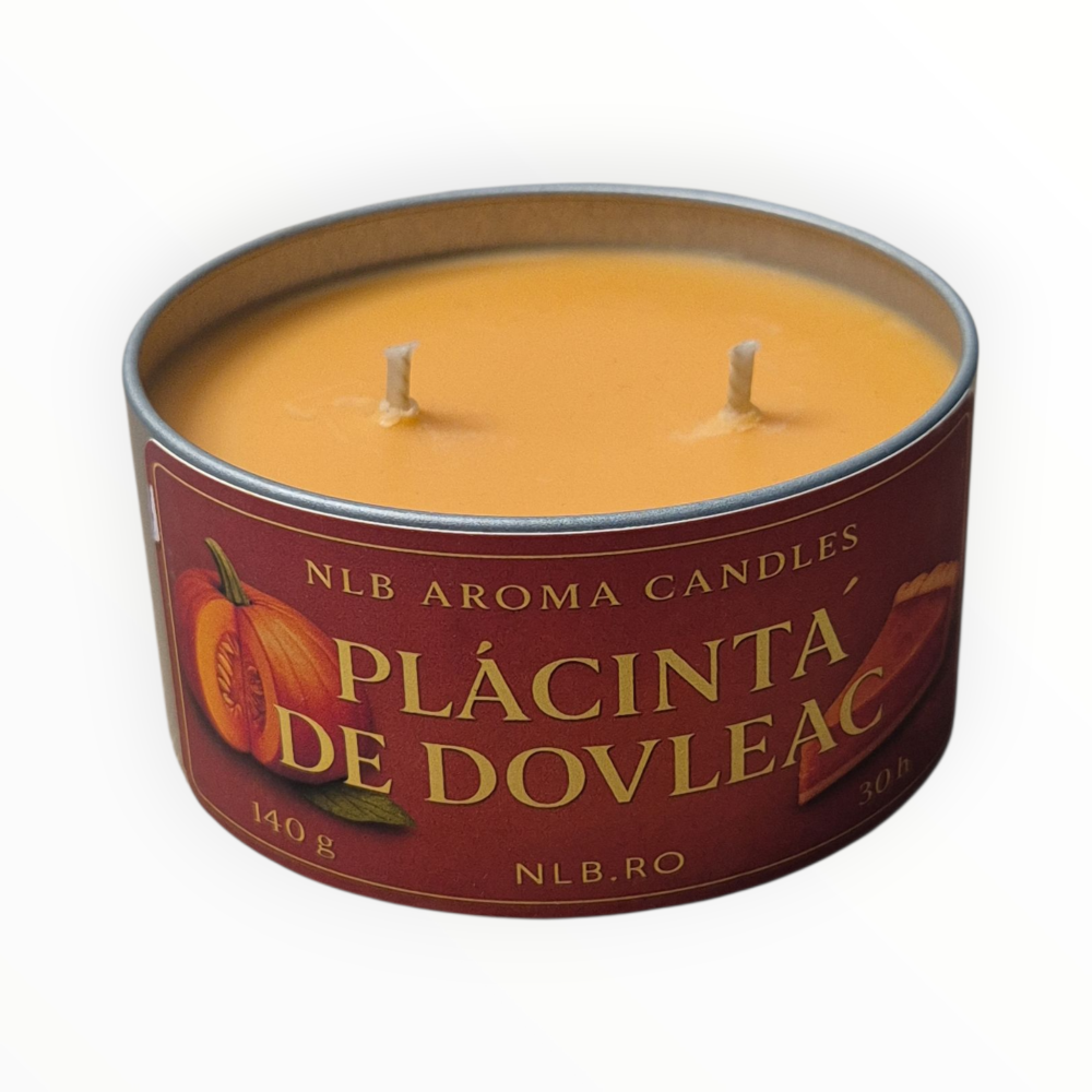 Lumânare Parfumată din ceara de soia, handmade, Plăcintă cu Dovleac 140g [5]