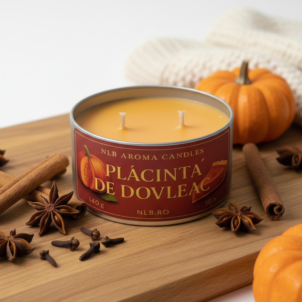 Lumânare Parfumată din ceara de soia, handmade, Plăcintă cu Dovleac 140g [2]