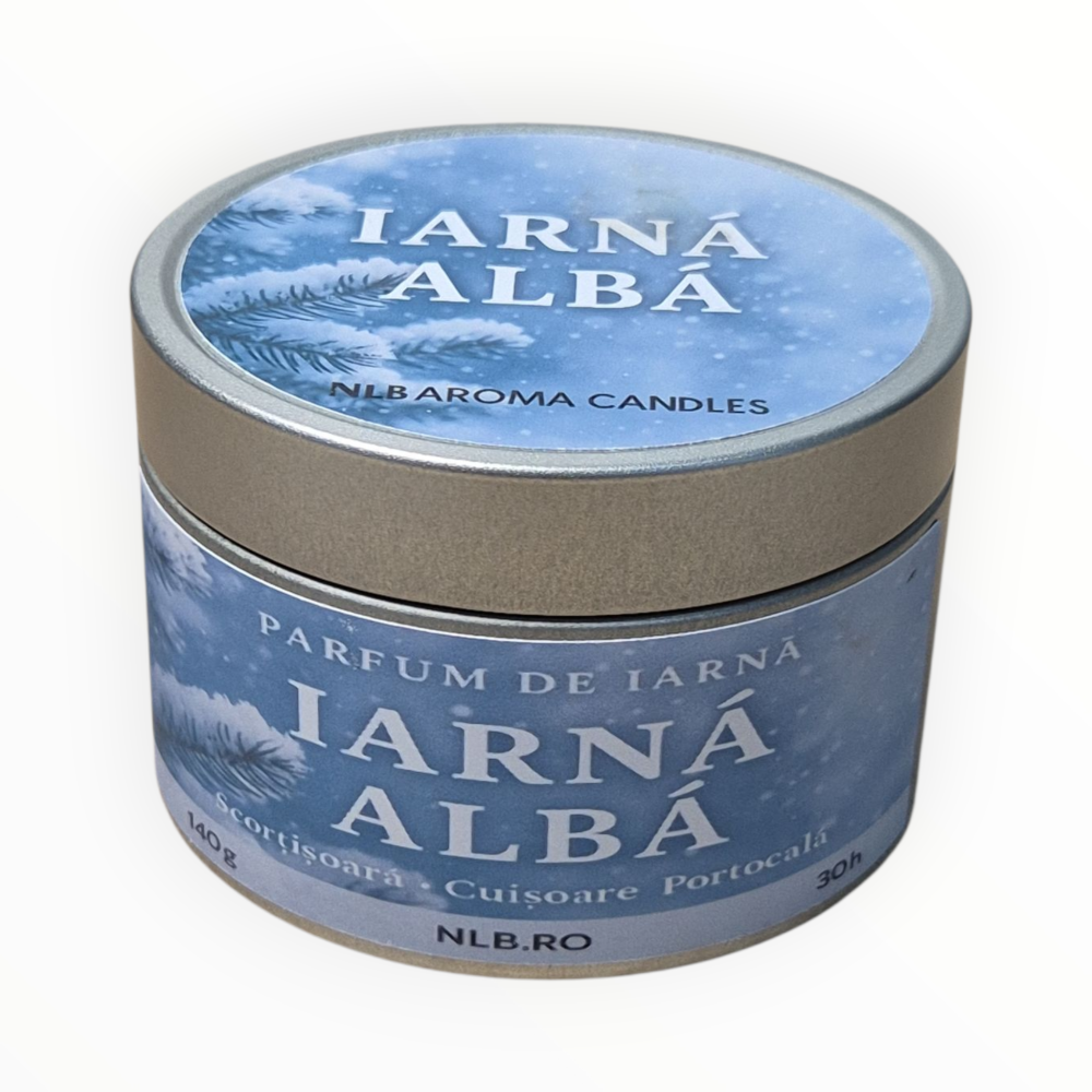 Lumânare parfumată din ceară de soia – Iarna Albă – Handmade | 140g [4]