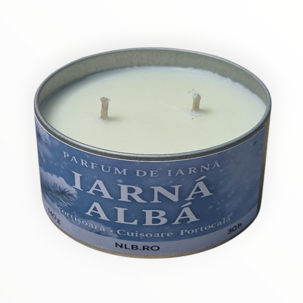 Lumânare parfumată din ceară de soia – Iarna Albă – Handmade | 140g [5]