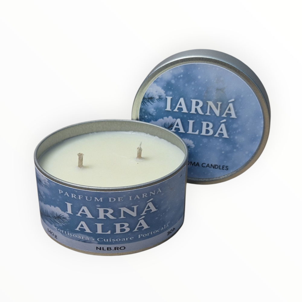Lumânare parfumată din ceară de soia – Iarna Albă – Handmade | 140g [3]