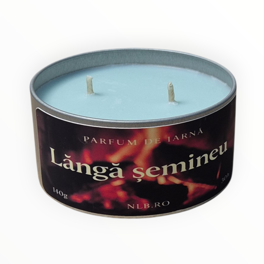 Lumânare parfumată din ceară de soia – Lângă Șemineu – Handmade | 140g [5]