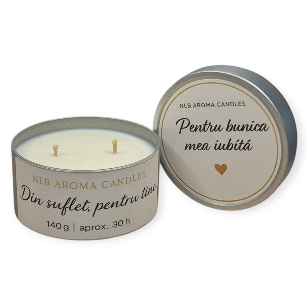 Lumânare parfumată din ceară de soia – Pentru bunica mea iubită 140g [1]