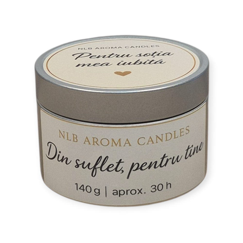 Lumânare parfumată din ceară de soia – Pentru soția mea iubită 140g [3]