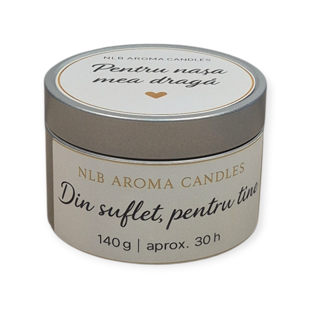 Lumânare parfumată din ceară de soia – Pentru nașa mea dragă 140g [3]