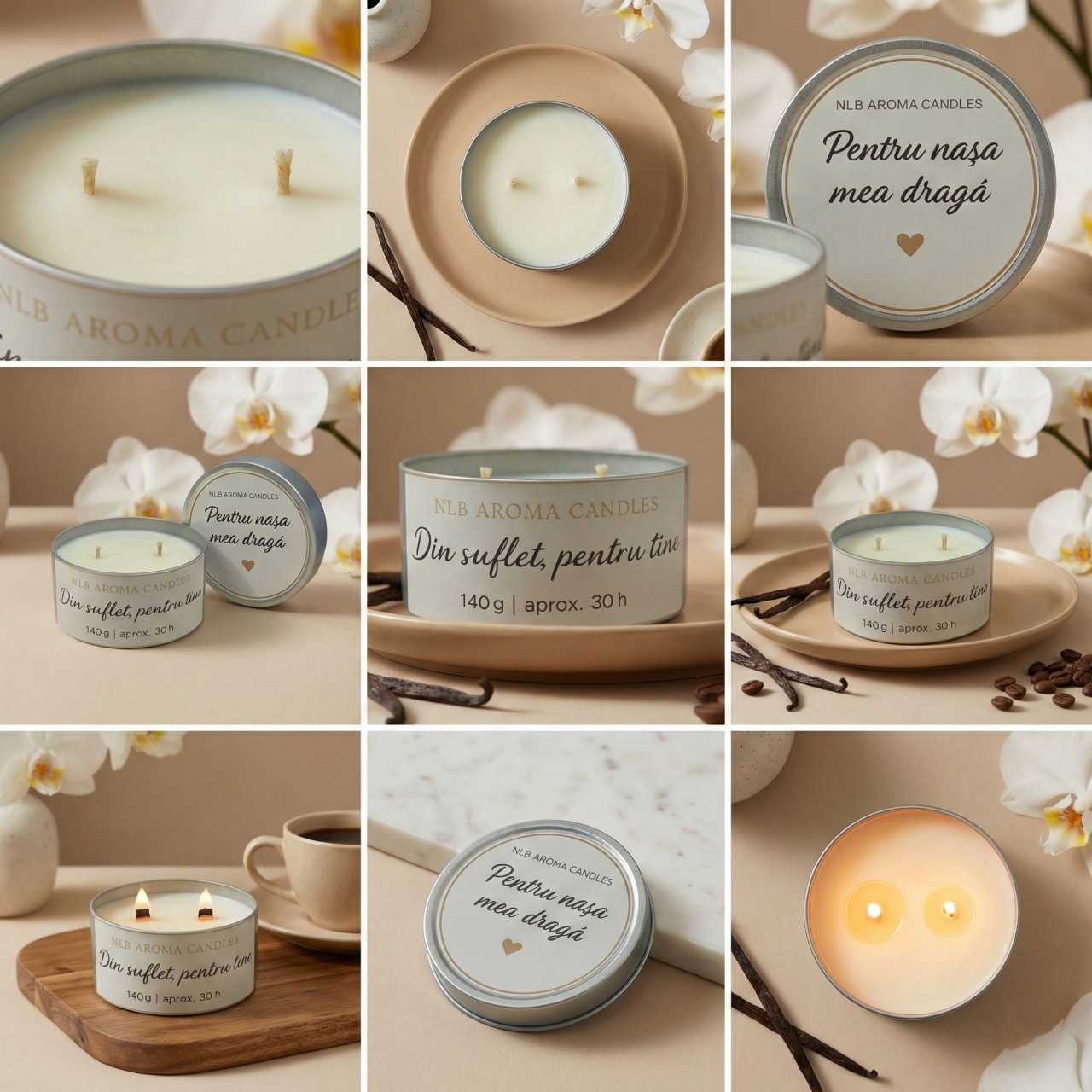 Lumânare parfumată din ceară de soia – Pentru nașa mea dragă 140g [2]