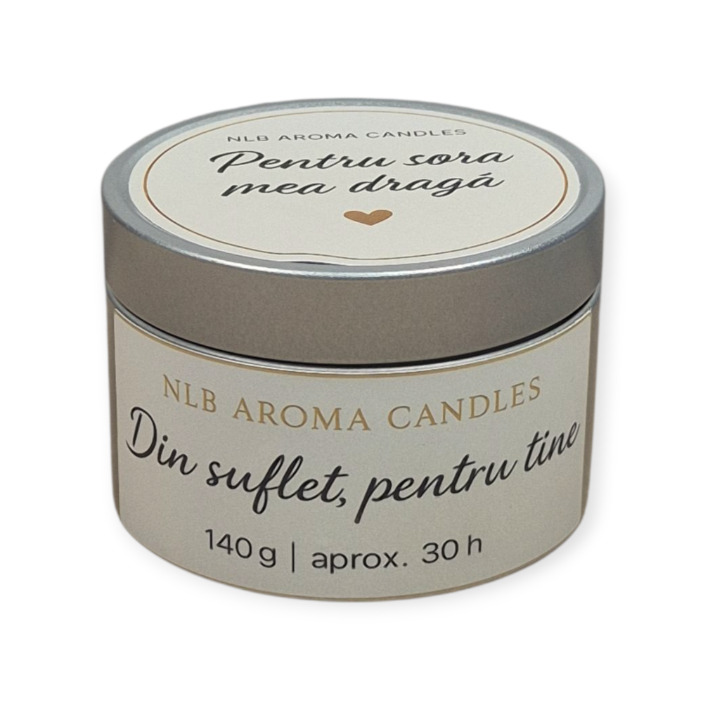 Lumânare parfumată din ceară de soia – Pentru sora mea dragă 140g [2]