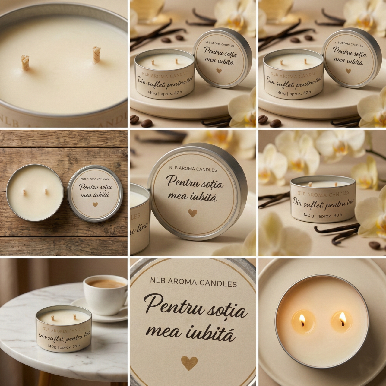 Lumânare parfumată din ceară de soia – Pentru soția mea iubită 140g [2]