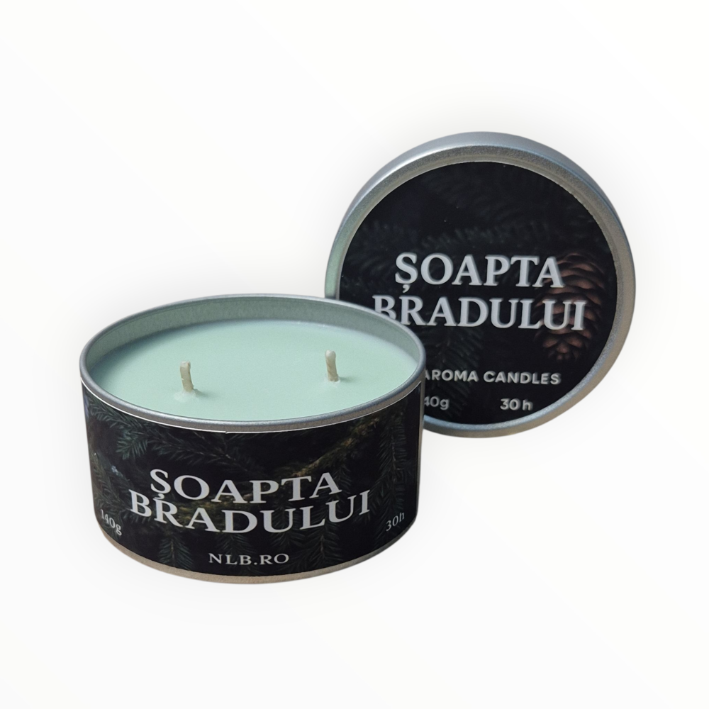 Lumânare parfumată din ceară de soia – Șoapta Bradului – Handmade | 140g [3]