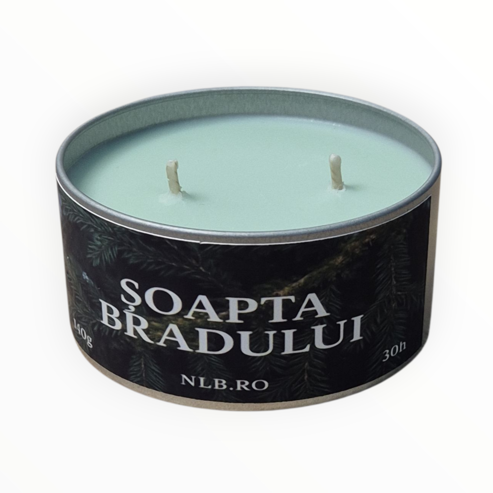 Lumânare parfumată din ceară de soia – Șoapta Bradului – Handmade | 140g [5]