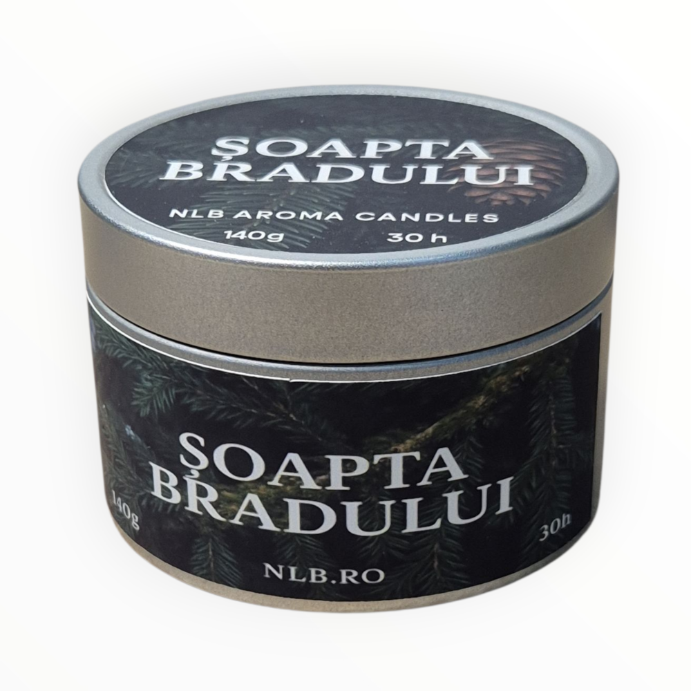 Lumânare parfumată din ceară de soia – Șoapta Bradului – Handmade | 140g [4]
