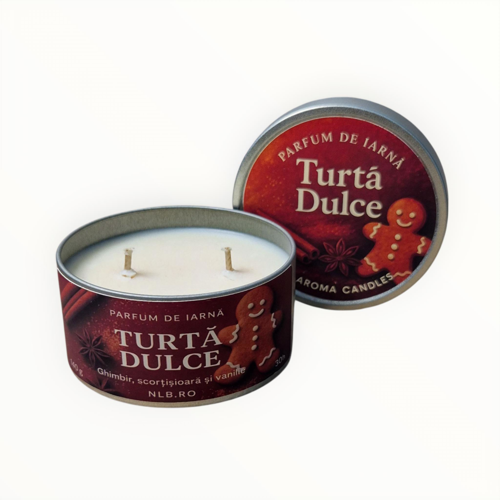 Lumânare parfumată din ceară de soia – Turtă Dulce – Handmade | 140g [3]