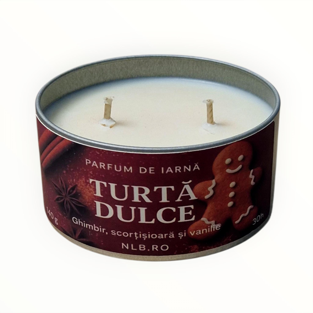 Lumânare parfumată din ceară de soia – Turtă Dulce – Handmade | 140g [4]