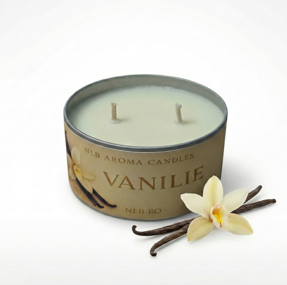 Lumânare parfumată din ceară de soia – Vanilie – Handmade | 140g [3]