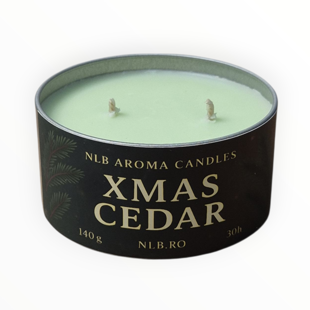 Lumânare parfumată din ceară de soia – Xmas Cedar – Handmade 140g [6]