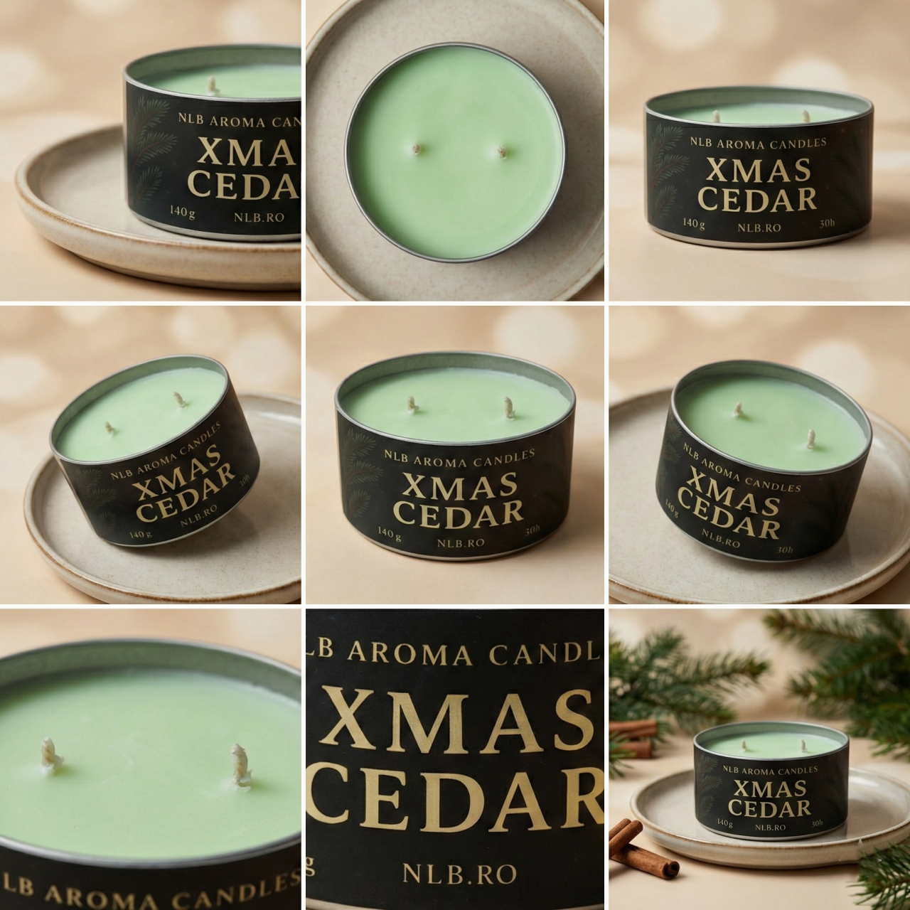 Lumânare parfumată din ceară de soia – Xmas Cedar – Handmade 140g [2]