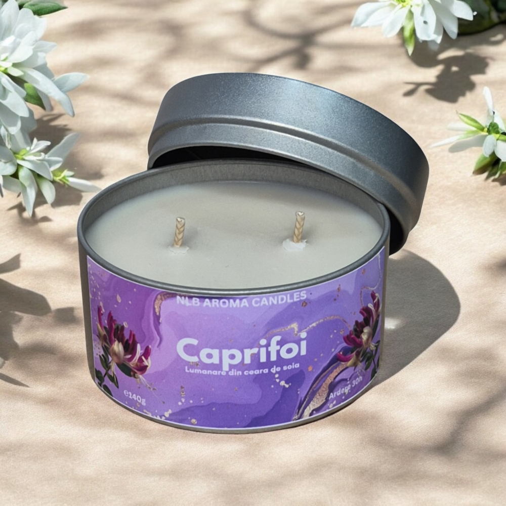 Lumânare parfumată Caprifoi – Handmade, Ceară de Soia, 140g [3]