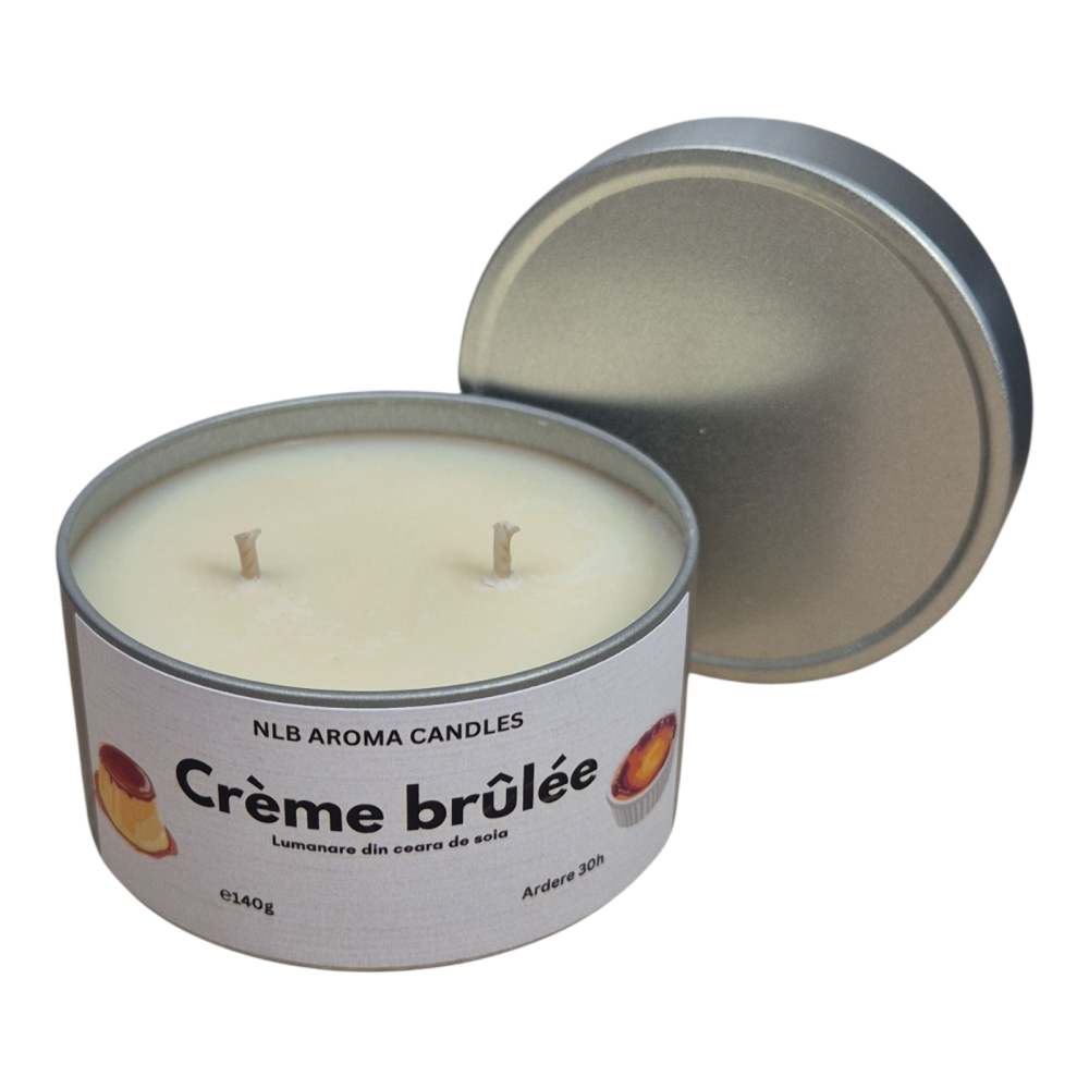 Lumânare parfumată handmade din ceară de soia – Creme Brullee 140g [2]