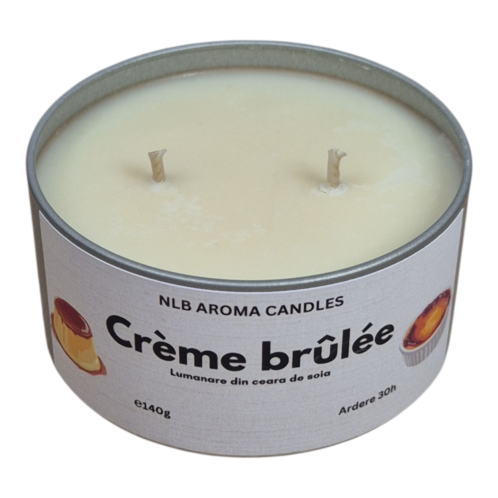 Lumânare parfumată handmade din ceară de soia – Creme Brullee 140g [3]