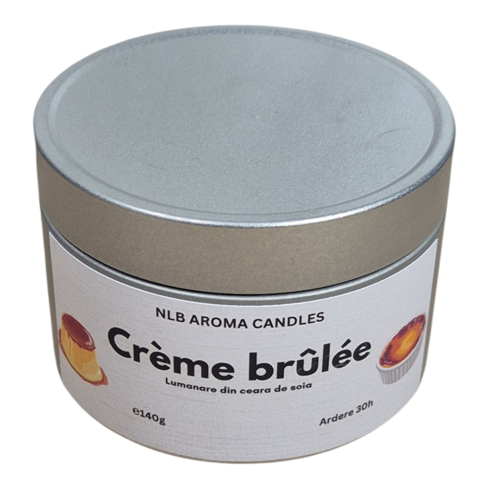 Lumânare parfumată handmade din ceară de soia – Creme Brullee 140g [4]