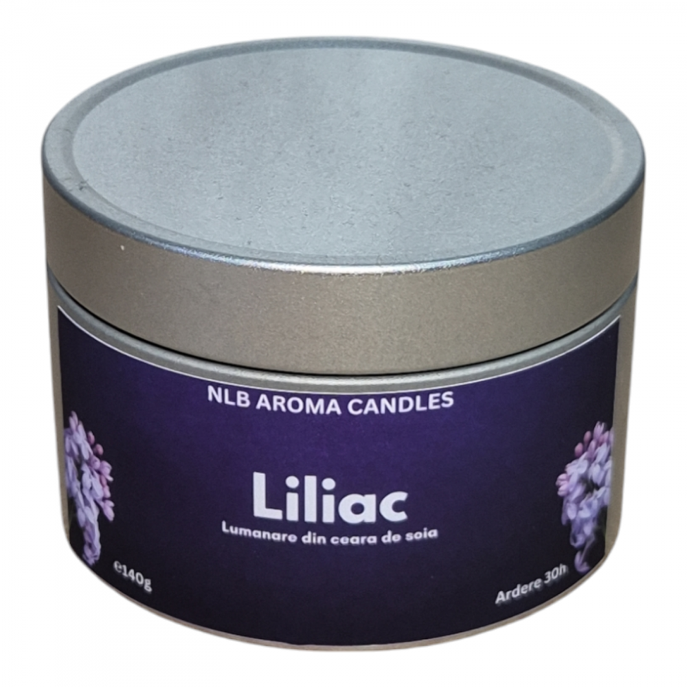 Lumânare parfumată Liliac – Handmade, Ceară de Soia, 140g [3]
