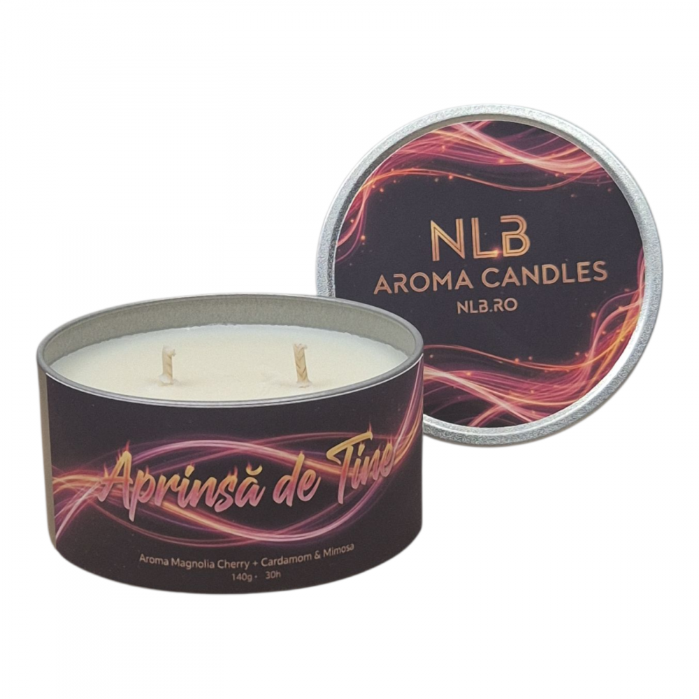 Lumânare parfumată premium 140g din ceară de soia – Aprinsă de Tine | NLB Intense [1]