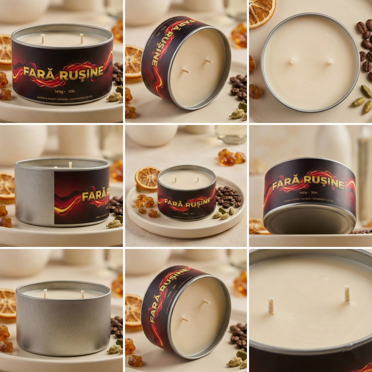 Lumânare parfumată premium 140g din ceară de soia – Fără Rușine | NLB Intense [2]