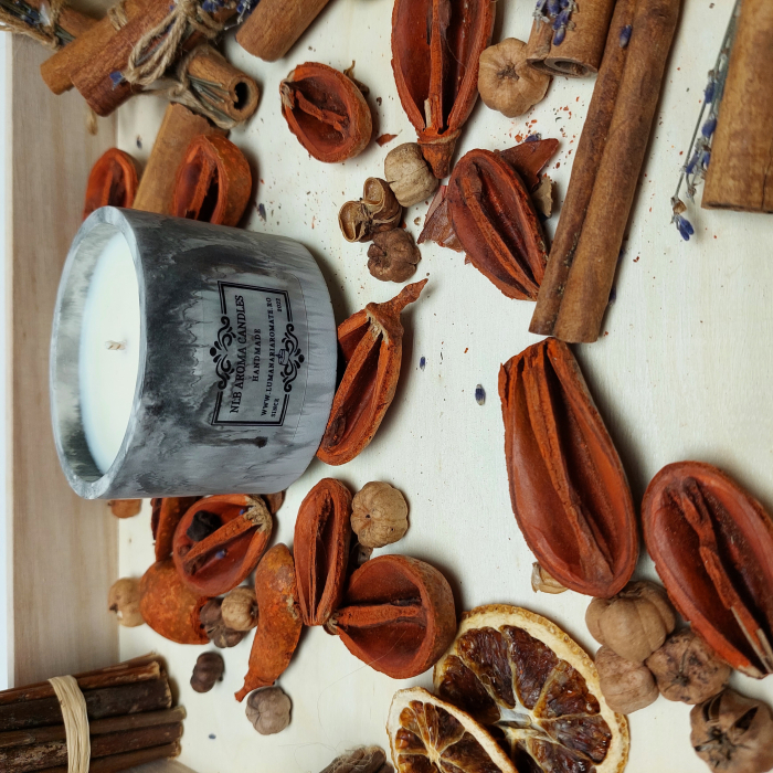 Lumanare parfumata,Tabacco & Vanilla,ceara soia, fitil bumbac, handmade, nontoxic, 120 g [5]