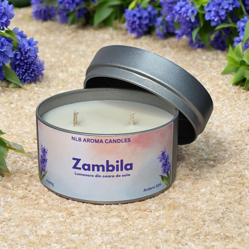 Lumânare parfumată – Zambilă, Handmade, Ceară de Soia, 140g [3]