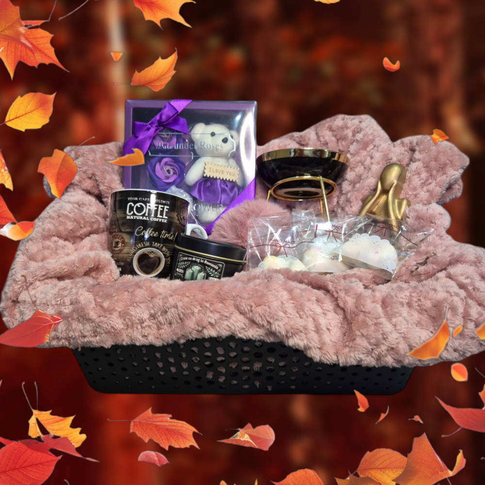 Set Aromaterapie Relax Basket Ceară Parfumată din Soia, Lumânare Parfumata, Vas Aromaterapie și Accesorii Cadou [10]