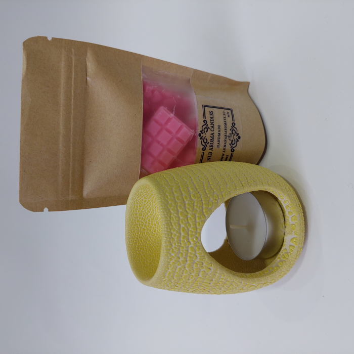 Set ceara parfumata din soia, wax melts, 30g, aromaterapie, vas ceramic, lumanare neparfumata, [5]