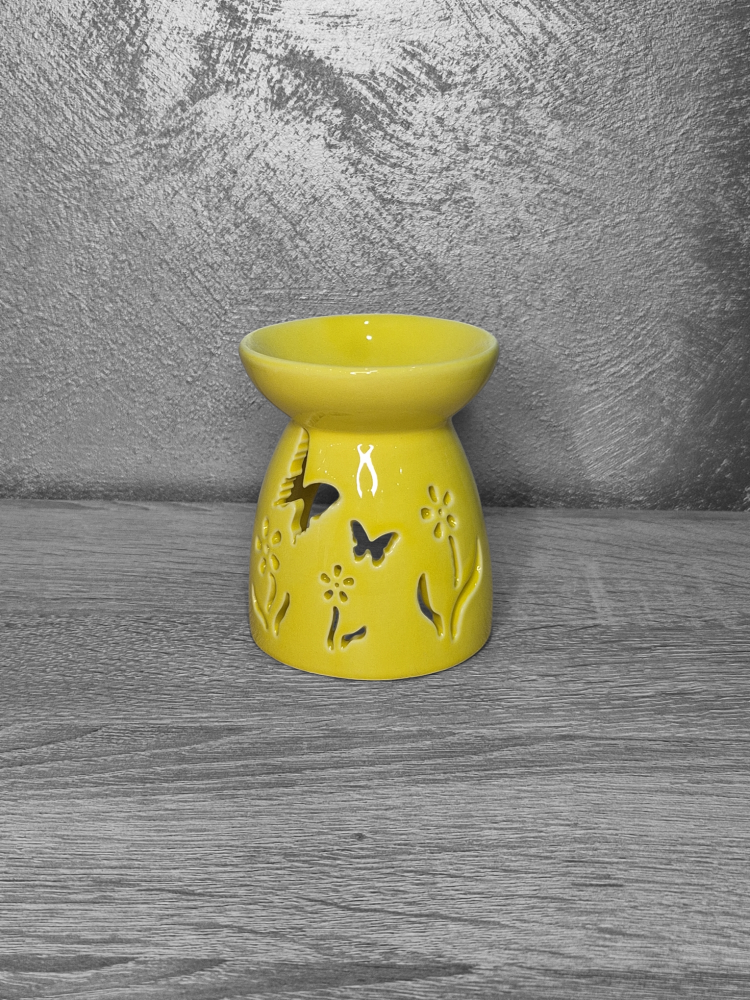Vas ceramic pentru aromaterapie Primavara - 10 cm Galben [3]