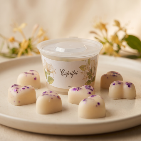 Ceară parfumată aromaterapie handmade cu ceară de soia – Caprifoi (Mâna Maicii Domnului) 40g