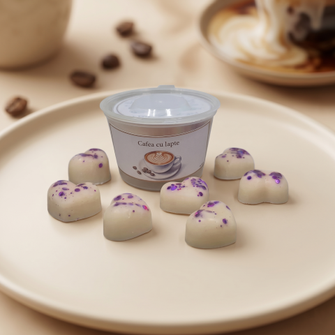 Ceară soia parfumată Cafea cu lapte – aromă intensă și energizantă 40g
