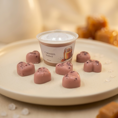 Ceară soia parfumată Caramel Sărat – aromă dulce-sărată unică 40g
