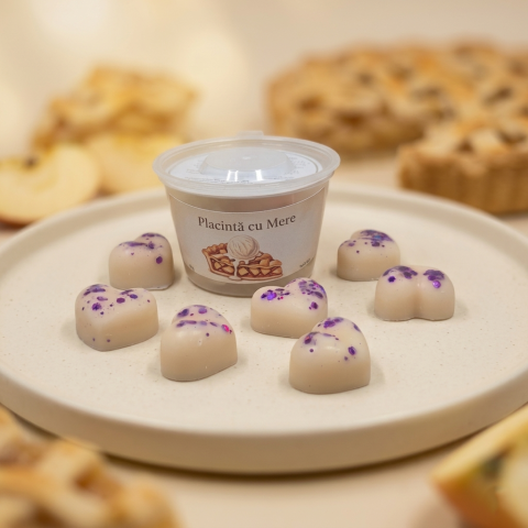 Ceară soia parfumată Plăcintă cu Mere – aromă caldă de toamnă 40g