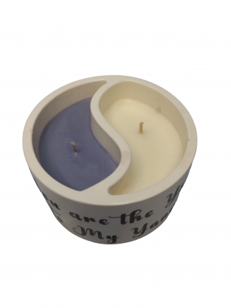 Lumanare  ceara soia Yin și Yang: Black cherry si vanilie, handmade, 140g [1]