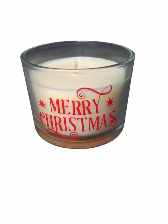 Lumanari si candele - Lumanare in Pahar Ceara Soia Turta Dulce Merry Christmas 120 g