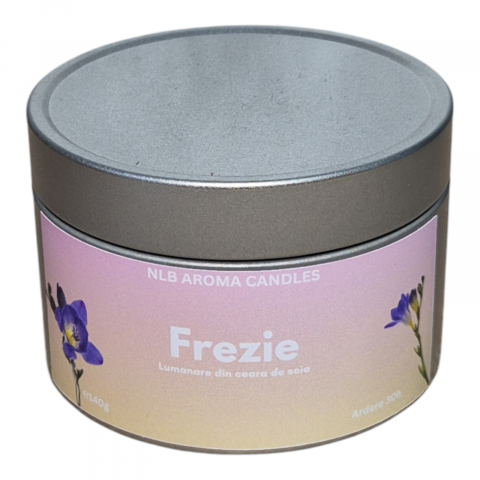 Lumânare Parfumată Frezie – Handmade din Ceară de Soia, 140g [1]
