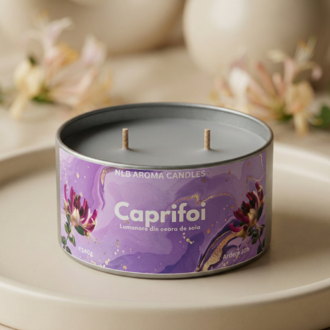 Toate produsele - Lumânare parfumată Caprifoi – Handmade, Ceară de Soia, 140g