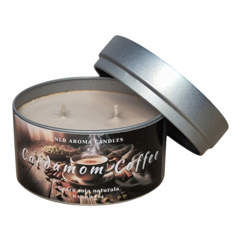 Lumanari Parfumate Handmade - Lumanare parfumata din ceara de soia, Cardamom Coffee, Handmade, 140g