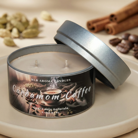 Lumanari Parfumate - Lumanare parfumata din ceara de soia, Cardamom Coffee, Handmade, 140g
