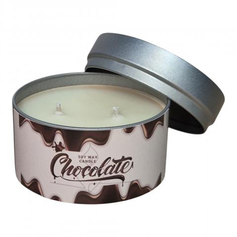 Cadouri pentru Ziua Îndrăgostiților - Lumanare parfumata din ceara de soia, Ciocolata, Handmade, 140g