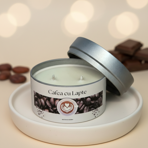 Cadouri pentru Ziua Îndrăgostiților - Lumanare parfumata din ceara de soia, Ciocolata, Handmade, 140g