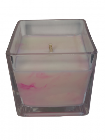 Lumanari Parfumate Handmade - Lumânare Parfumată din Ceară de Soia, Efect Marble, handmade, Velvet rose & Oud, 220g