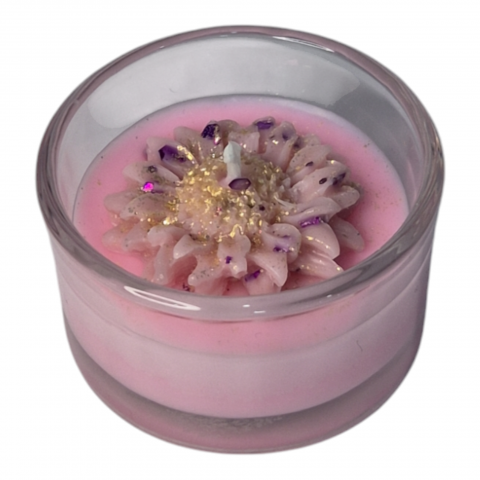 Lumanari Parfumate Handmade - Lumânare parfumată din ceară de soia Magnolia Cherry 22g – handmade