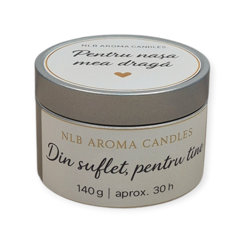 Lumânare parfumată din ceară de soia – Pentru nașa mea dragă 140g [2]